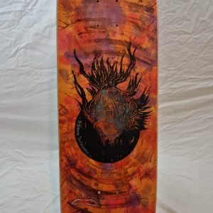 dessous de la planche artisanale made in France, avec son graphisme customisé à la main. linogravure diy !