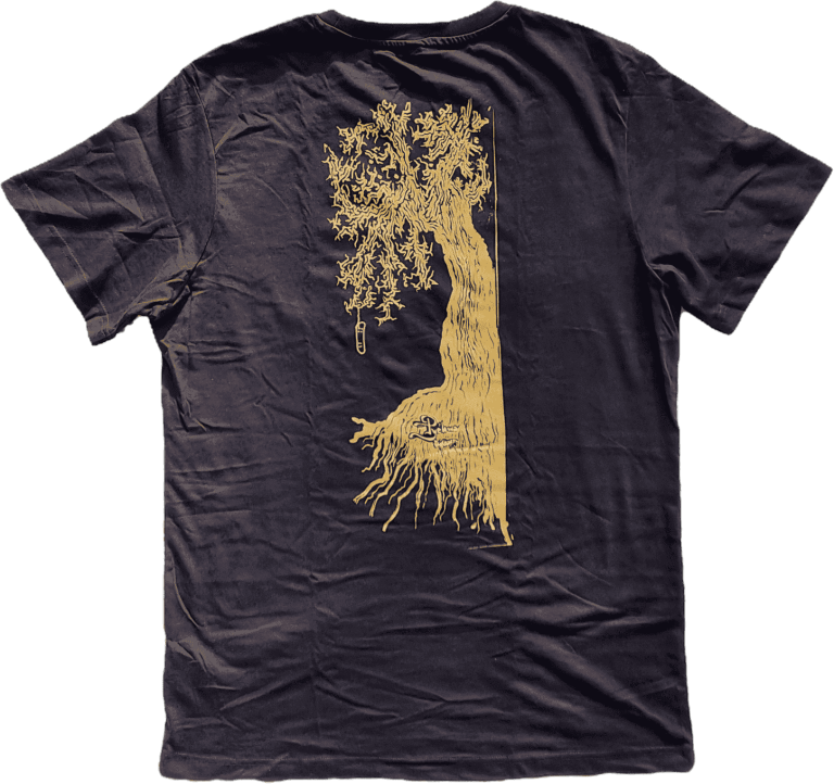 T-shirt sérigaphié coton Black vue de derière